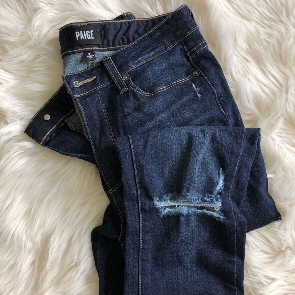 PAIGE Hoxton Dark Wash Ankle Jeans Size 27